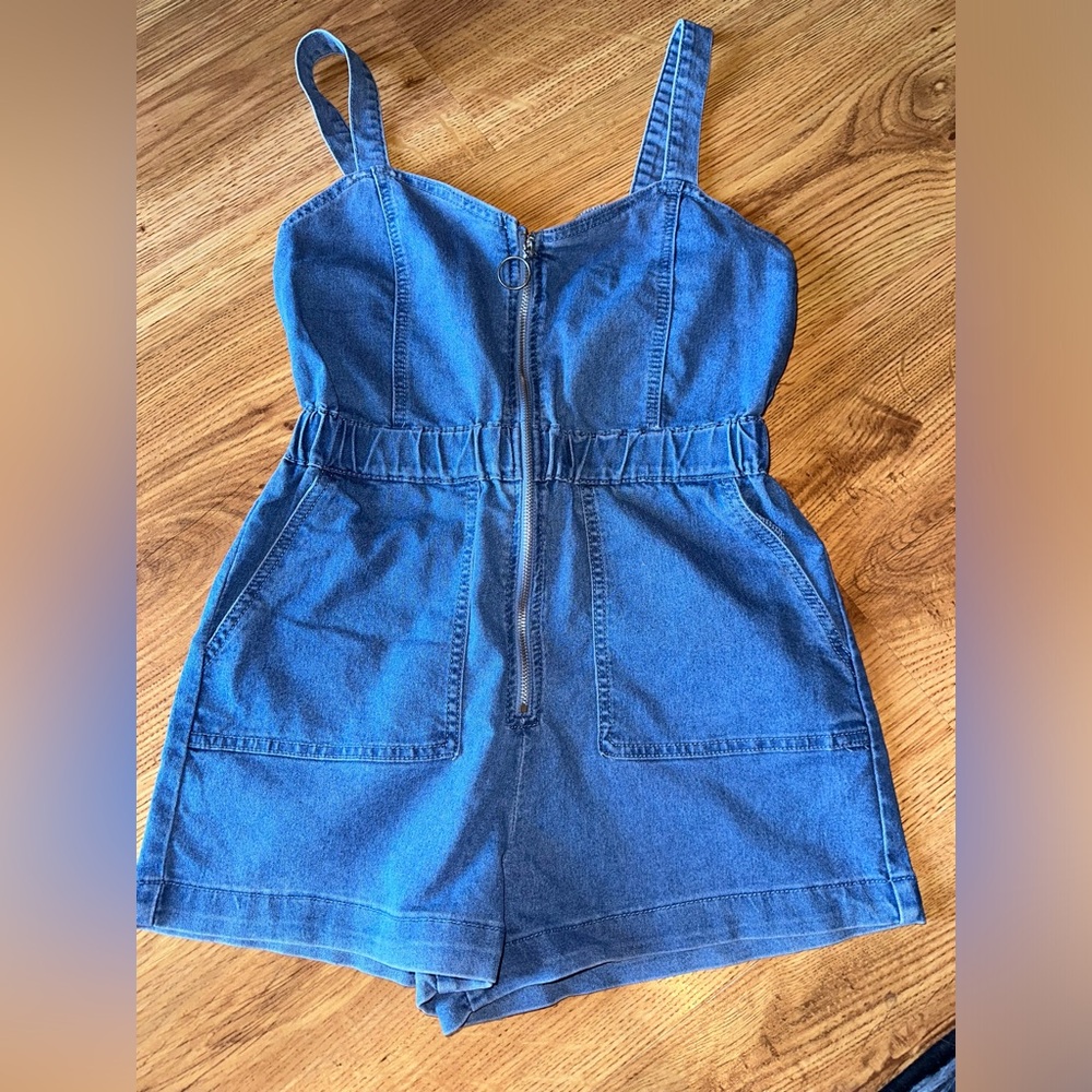 Denim romper